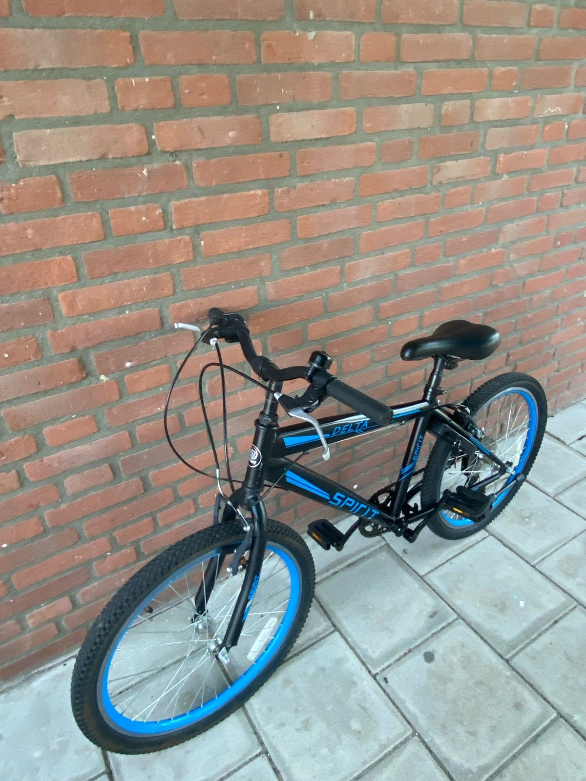 Spirit Delta kinderfiets 20 inch - Zwart/Blauw, Fietsen en Brommers, Ophalen of Verzenden, Gebruikt, Velgrem, 16 tot 20 inch