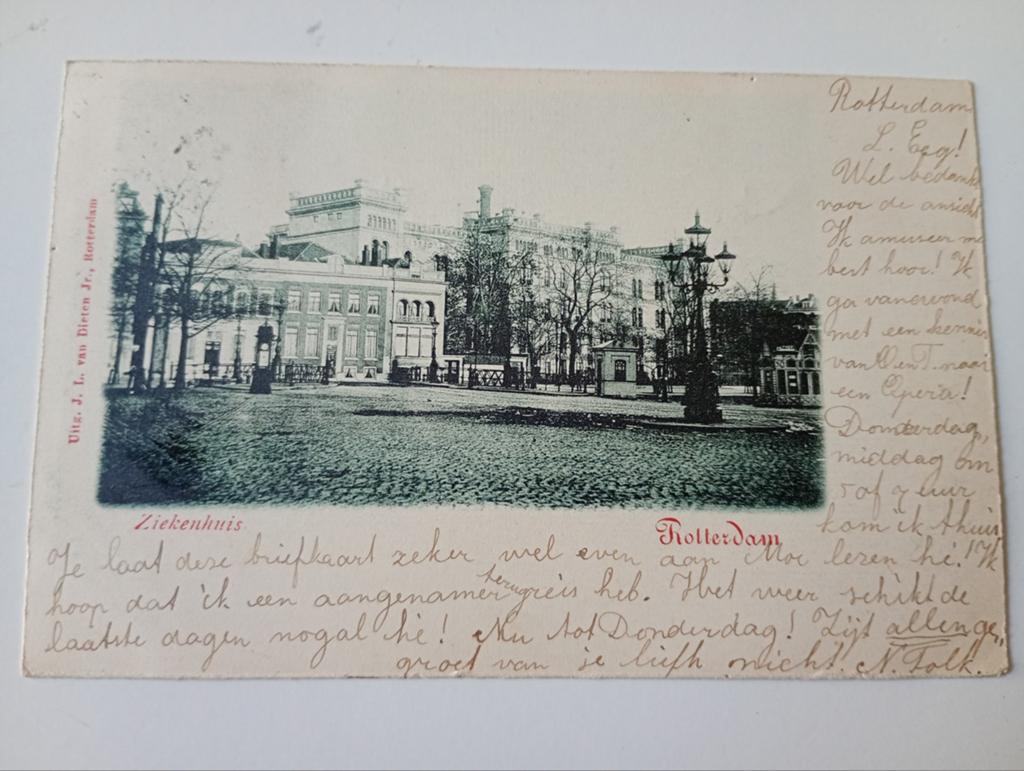 Rotterdam Ziekenhuis 1900, Ophalen of Verzenden, Voor 1920, Gelopen, Zuid-Holland