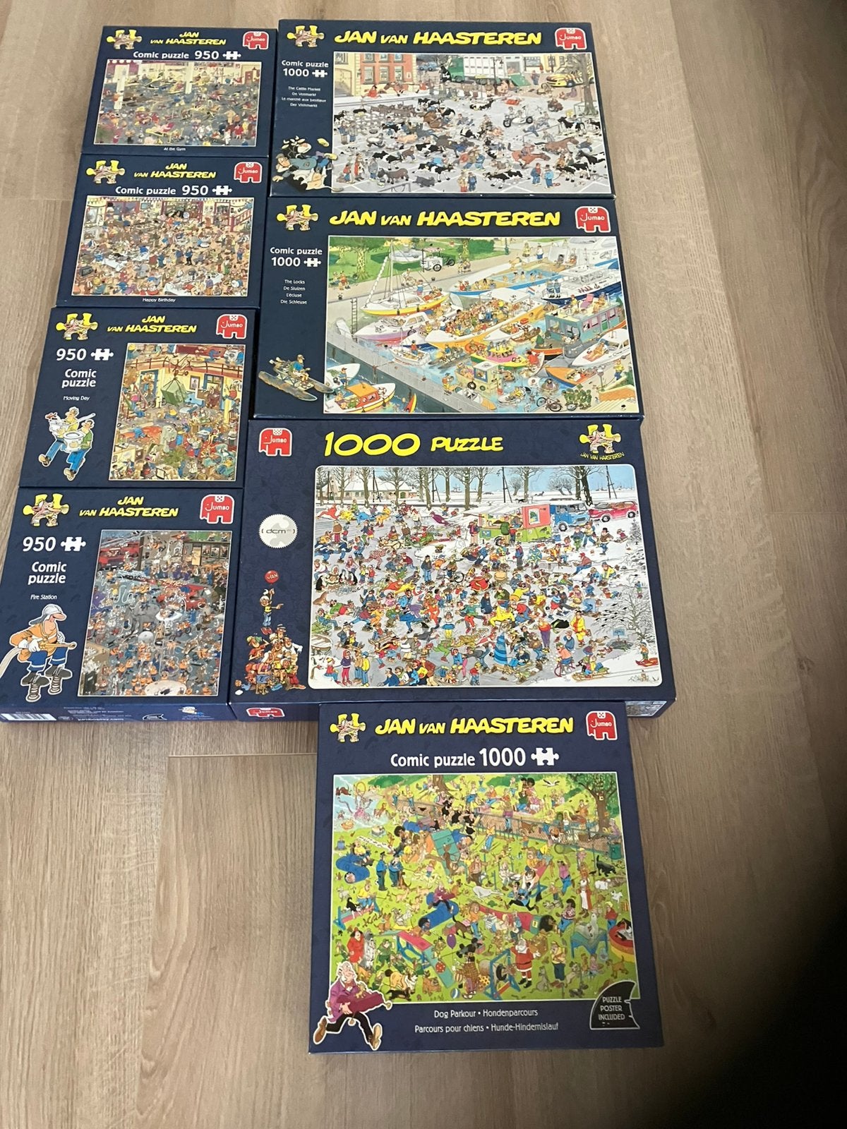 Legpuzzels Jan van Haasteren, Ophalen, 500 t/m 1500 stukjes, Zo goed als nieuw