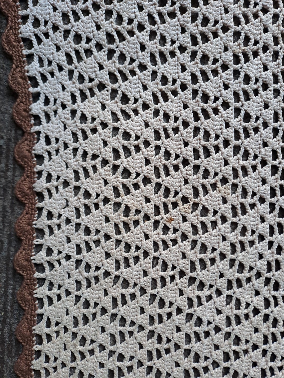 Vintage gehaakt tafelkleed kleed, Ophalen of Verzenden