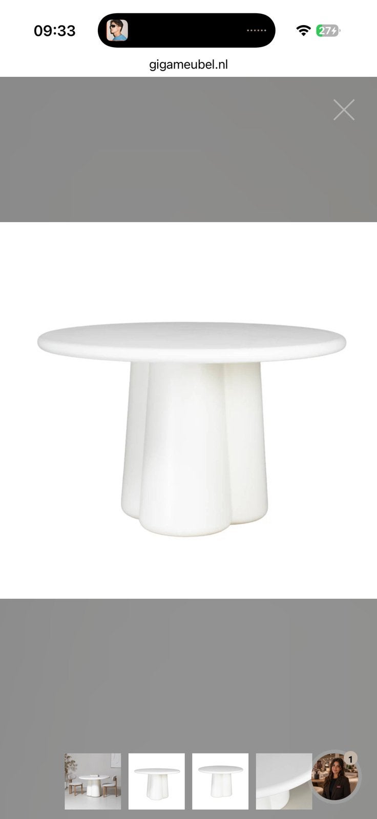 Ronde tafel, Ophalen, Minder dan 55 cm, Rond, Zo goed als nieuw