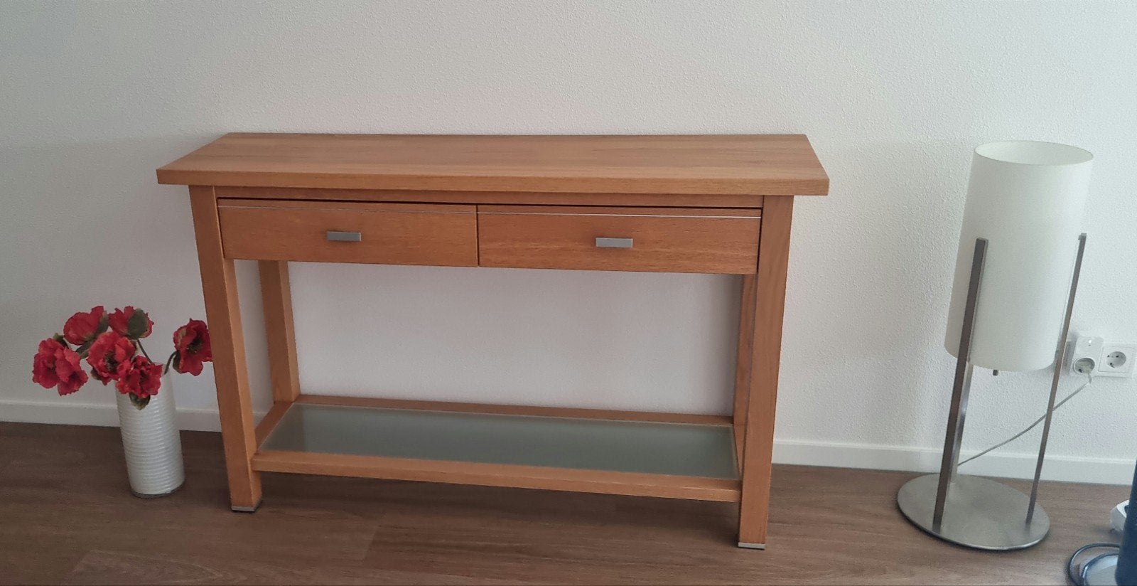 Sidetable massief licht eiken modern, Ophalen, Zo goed als nieuw, Modern tijdloos, Eikenhout