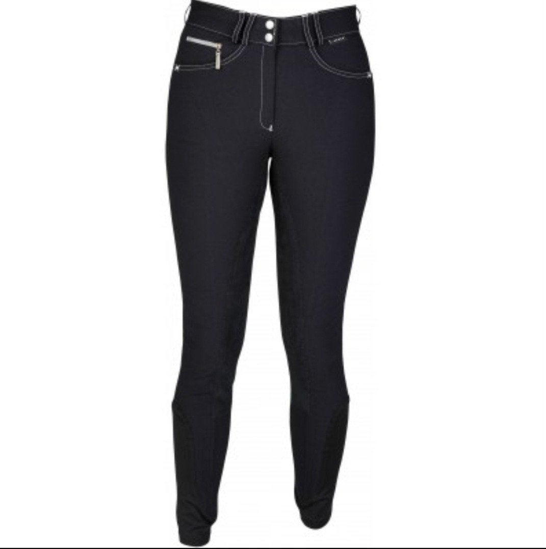 Nieuw Horka Kingston rijbroek mt42 met full leren zitting, Sierdetails, Nieuw, XL, Zwart