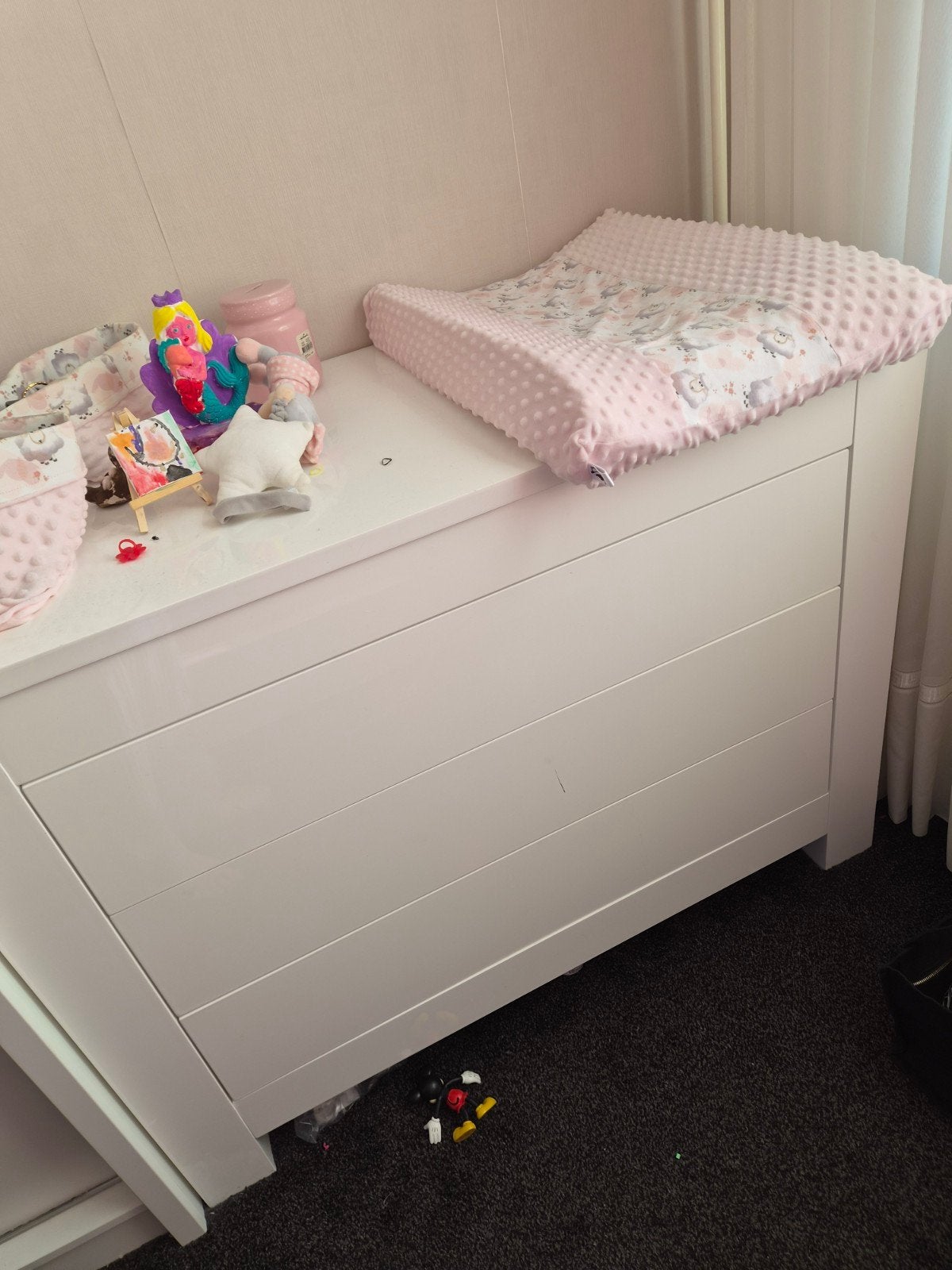 Witte commode, Ophalen, Gebruikt, 50 tot 70 cm, 100 cm of meer