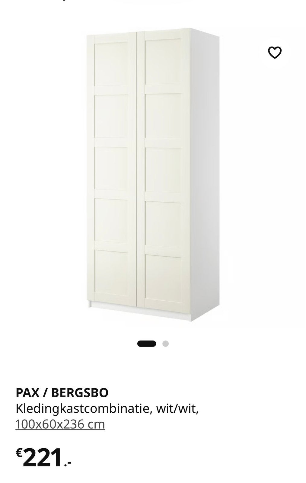 Ikea Pax Kledingkast, Huis en Inrichting, Kasten | Vitrinekasten, Ophalen, 200 cm of meer, 50 tot 100 cm, Zo goed als nieuw