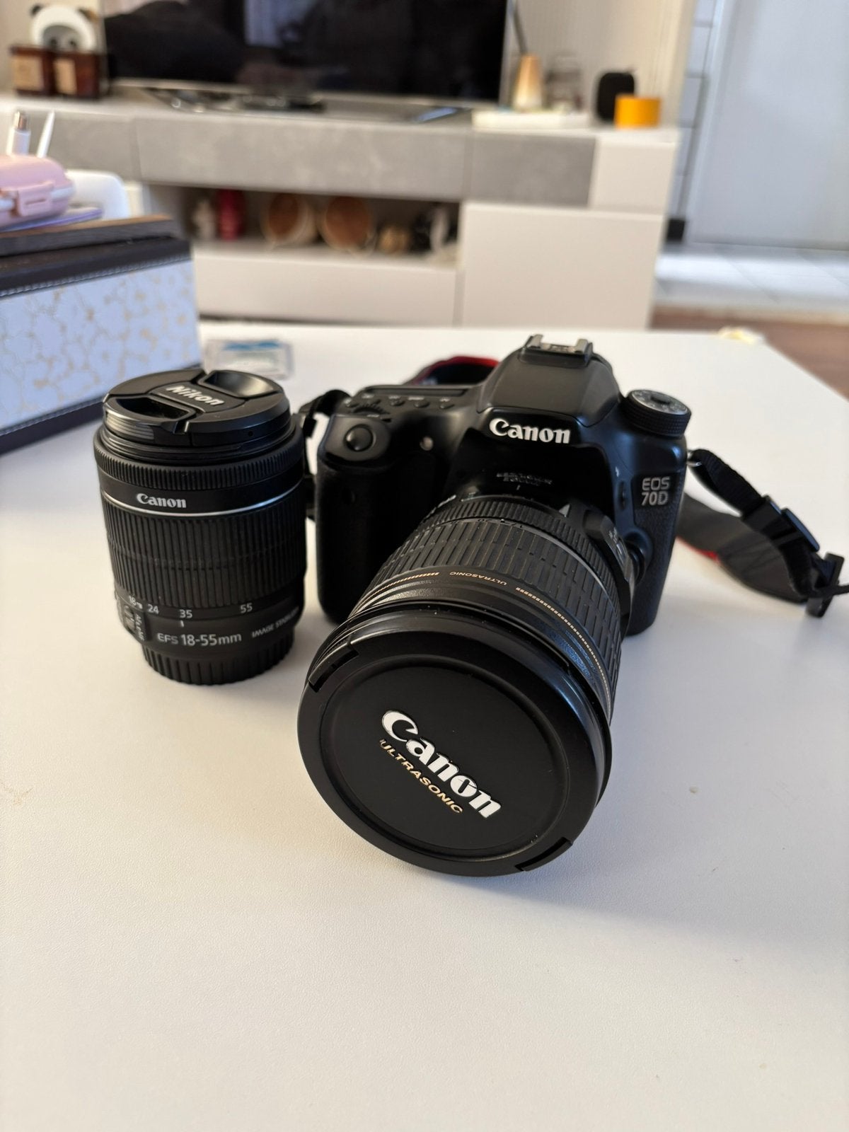 Canon EOS 70D set, 17-55mm f/2.8 IS USM en accesoires, Audio, Tv en Foto, Fotocamera's Digitaal, Gebruikt, Spiegelreflex, Canon