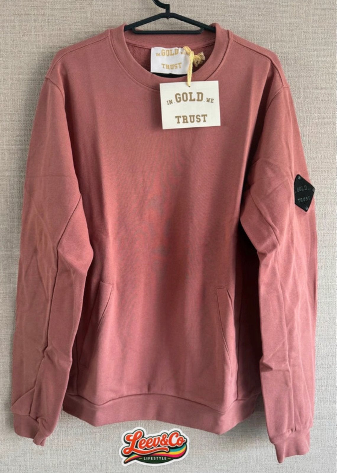 In Gold We Trust The Heart Sweater - Withered Rose - Maat S, Gold, Gold, Nieuw, Ophalen of Verzenden