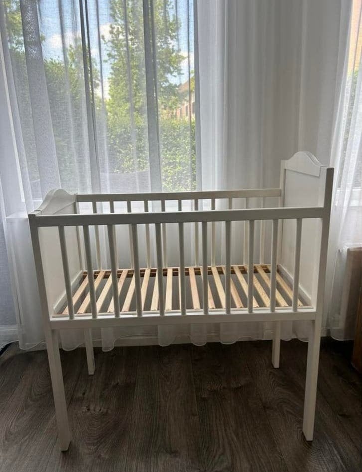 Witte Wieg voor Baby's, Kinderen en Baby's, Babywiegjes en Ledikanten, Ophalen, Gebruikt, Wieg