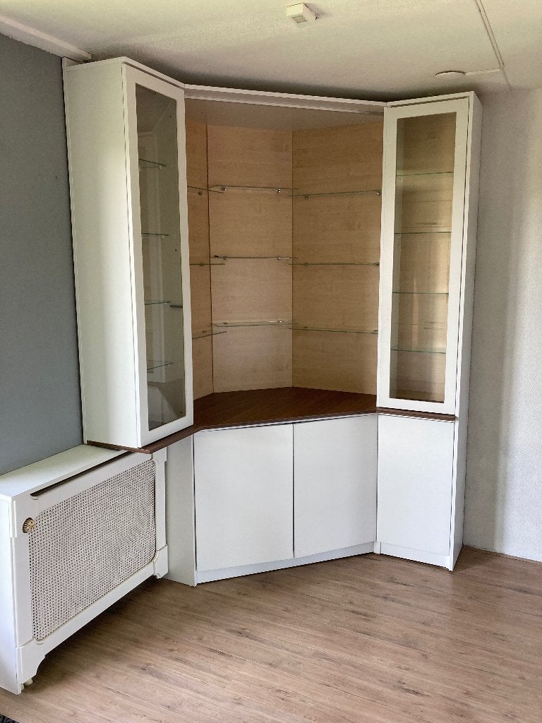 Hoekkast met vitrines, Ophalen, 200 cm of meer, Minder dan 150 cm, 25 tot 50 cm