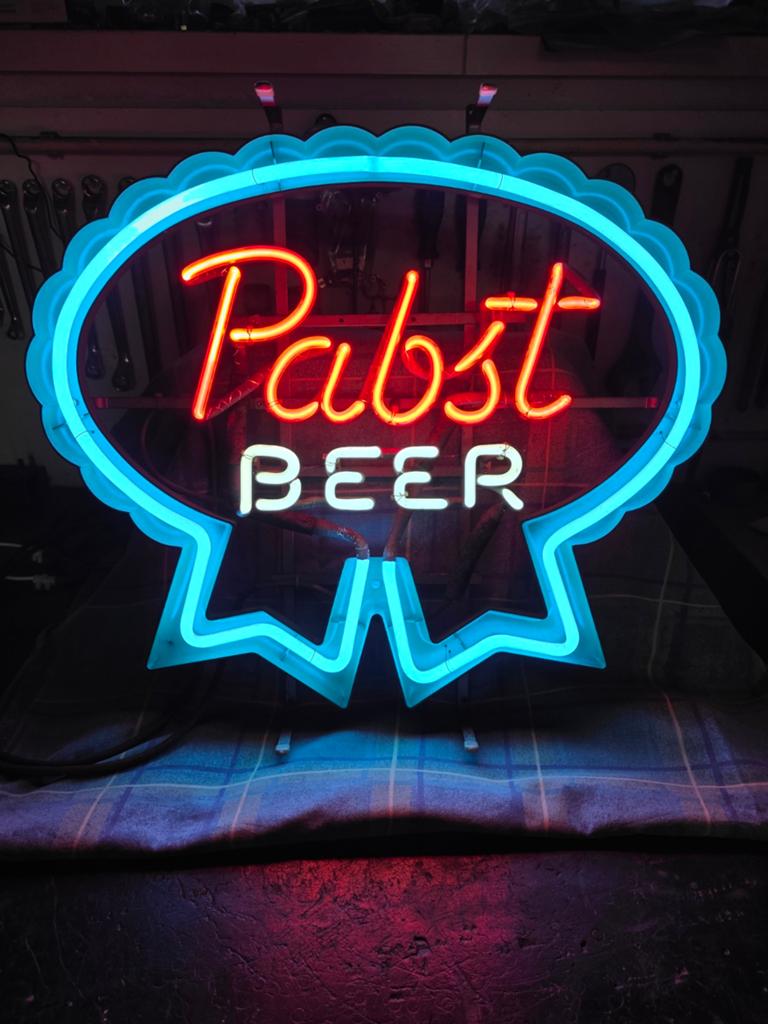 Pabst beer neon verlichting, southpark., Ophalen, Reclamebord, Plaat of Schild, Overige merken