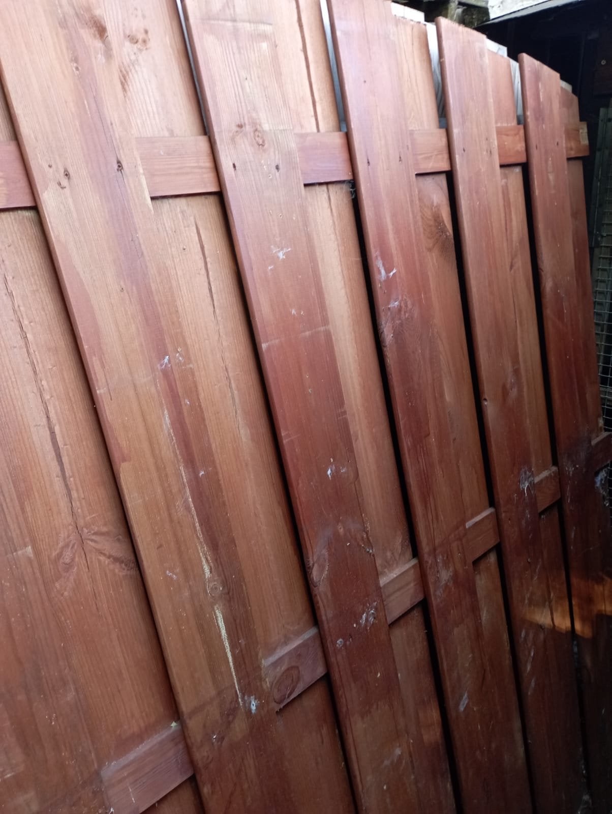 Houten Tuinschutting en Poort - Gebruikt, Minder dan 3 meter, Ophalen of Verzenden, Hout, 1 tot 2 meter