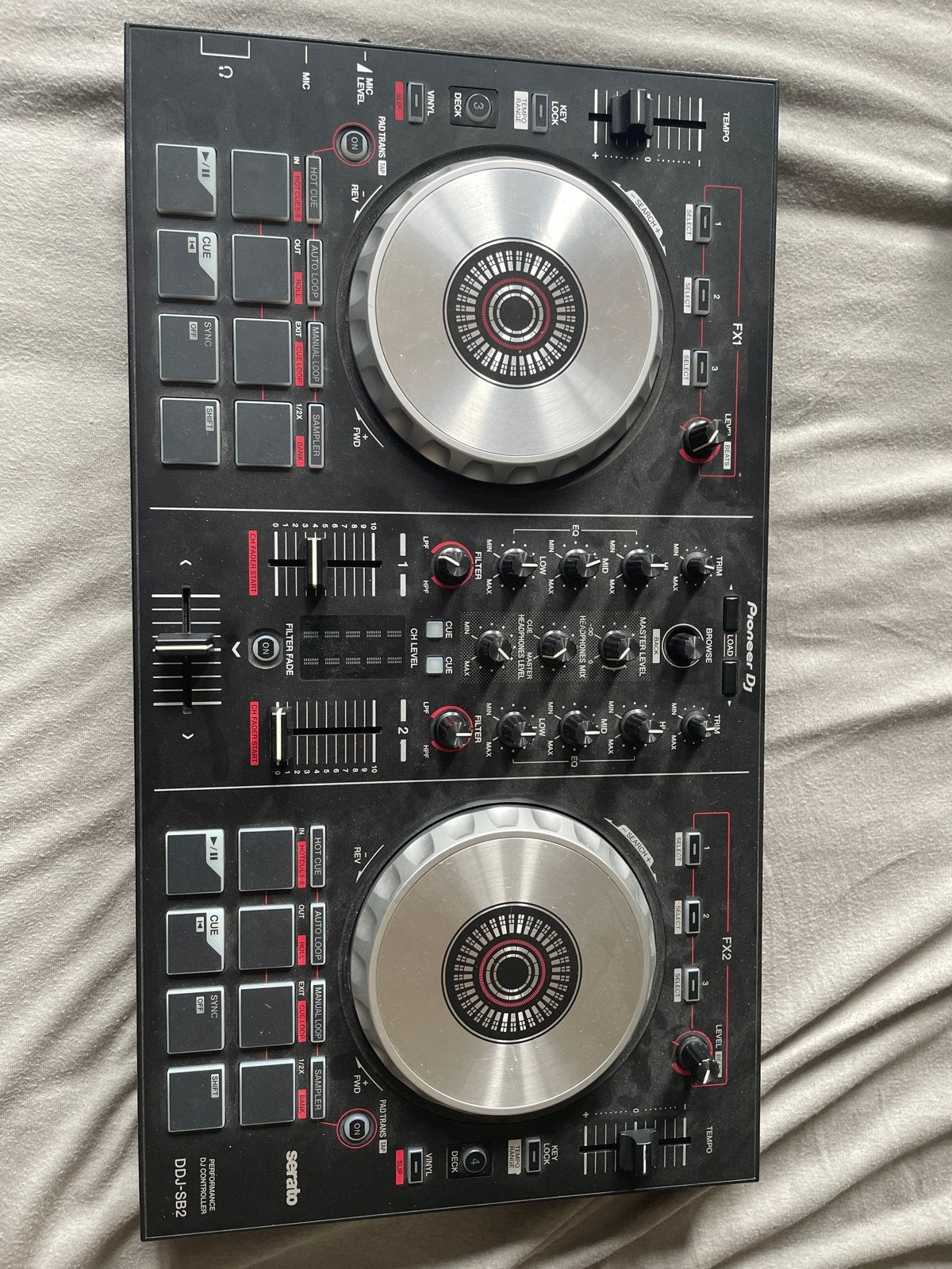 Pioneer DJ DDJ-SB2 DJ-set met 3 microfoons en kabels, Ophalen of Verzenden, Gebruikt, Dj-set, Pioneer