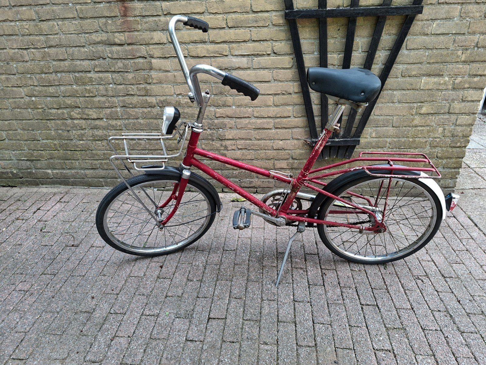 Gazelle kwikstep Vintage rode vouwfiets met bagagedrager, Terugtraprem, Gebruikt, Ophalen of Verzenden, Minder dan 47 cm