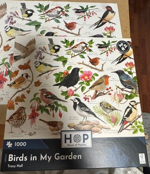 HOP puzzel; Birds in my garden, Ophalen, 500 t/m 1500 stukjes, Zo goed als nieuw, Legpuzzel