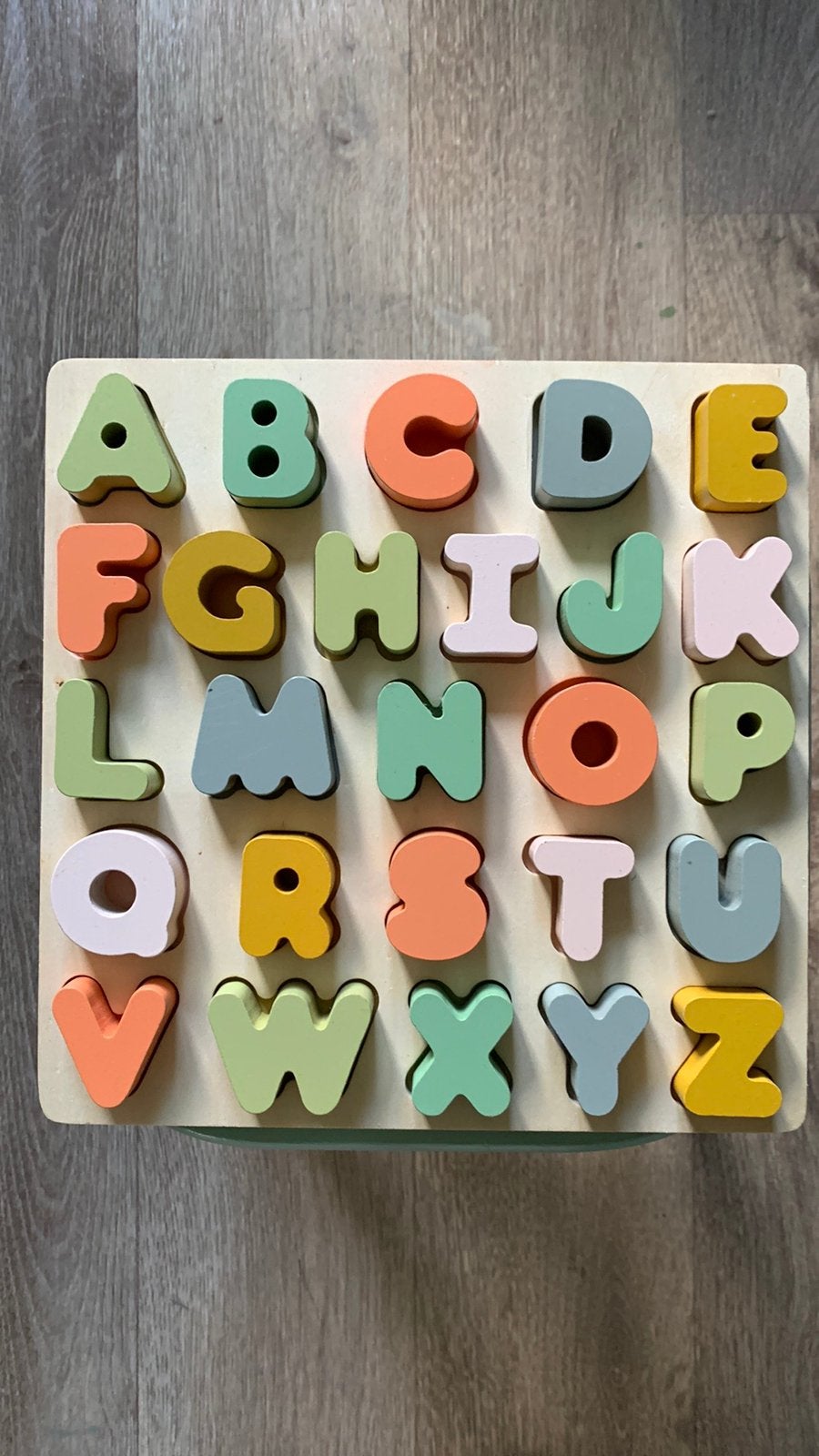 ABC puzzel, Ophalen, 10 tot 50 stukjes, Zo goed als nieuw, Van hout