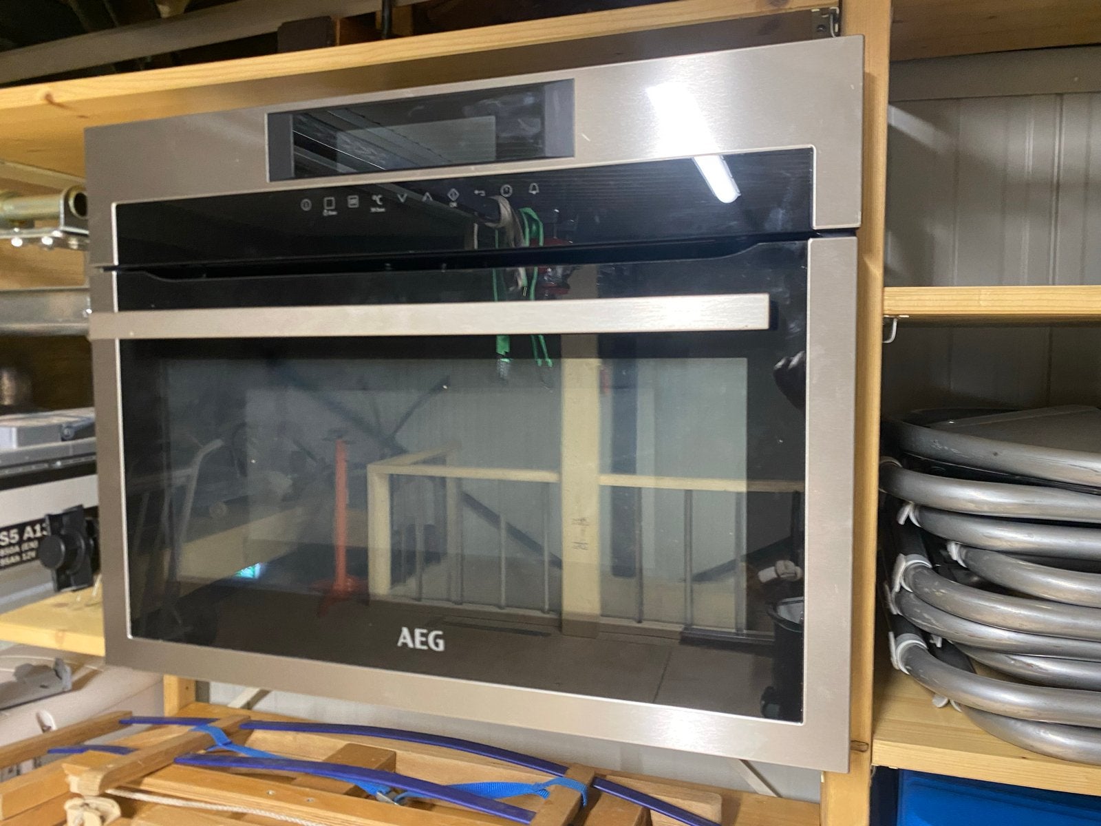 AEG KME761000 Combi-oven met defect magnetrondeel, Ophalen, Combi-oven, Inbouw, Niet werkend