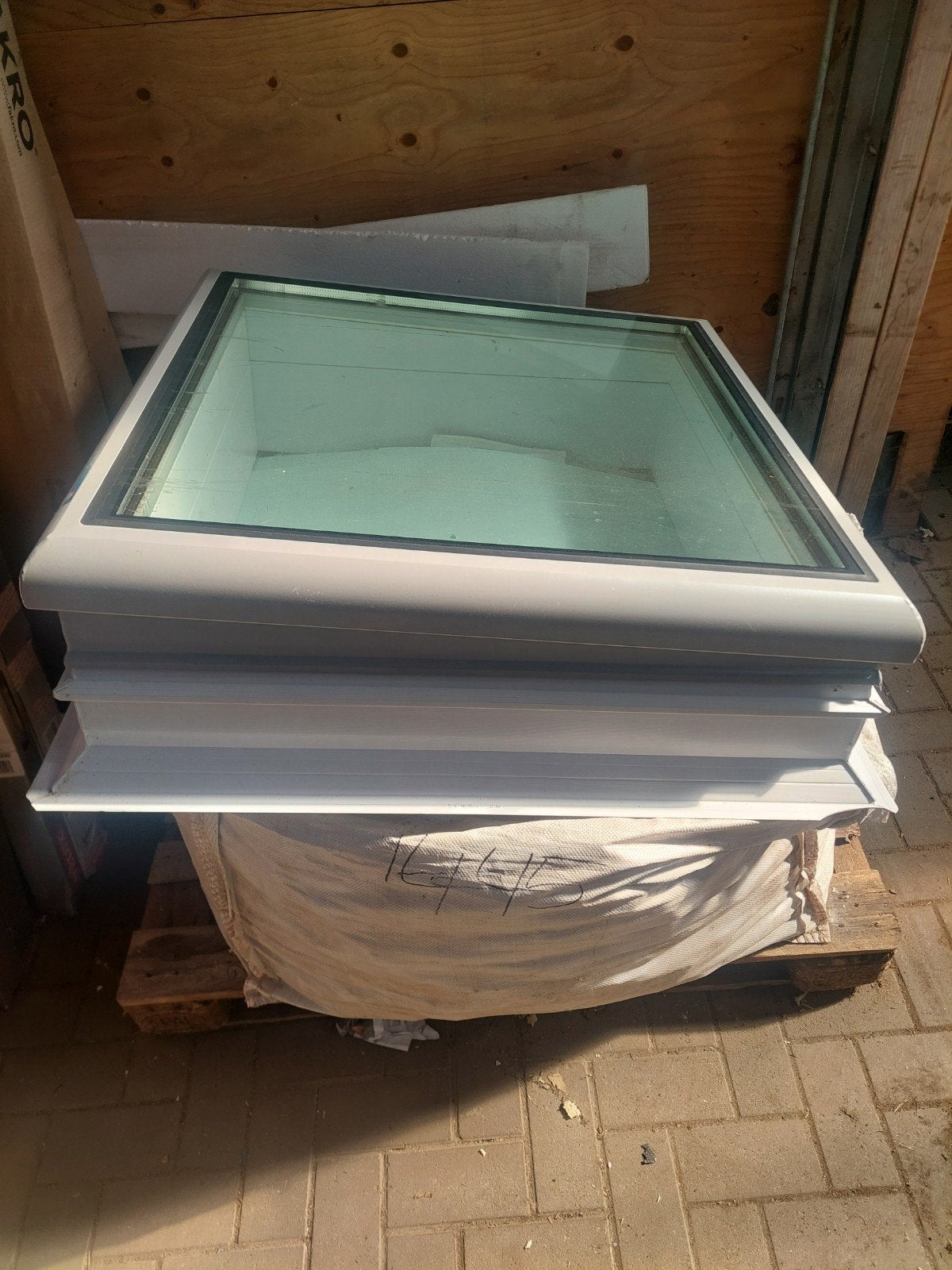 nieuwe lichtkoepel voor platdak met hr++ glas  90x90 cm, Ophalen, Nieuw, Gevelraam of Ruit