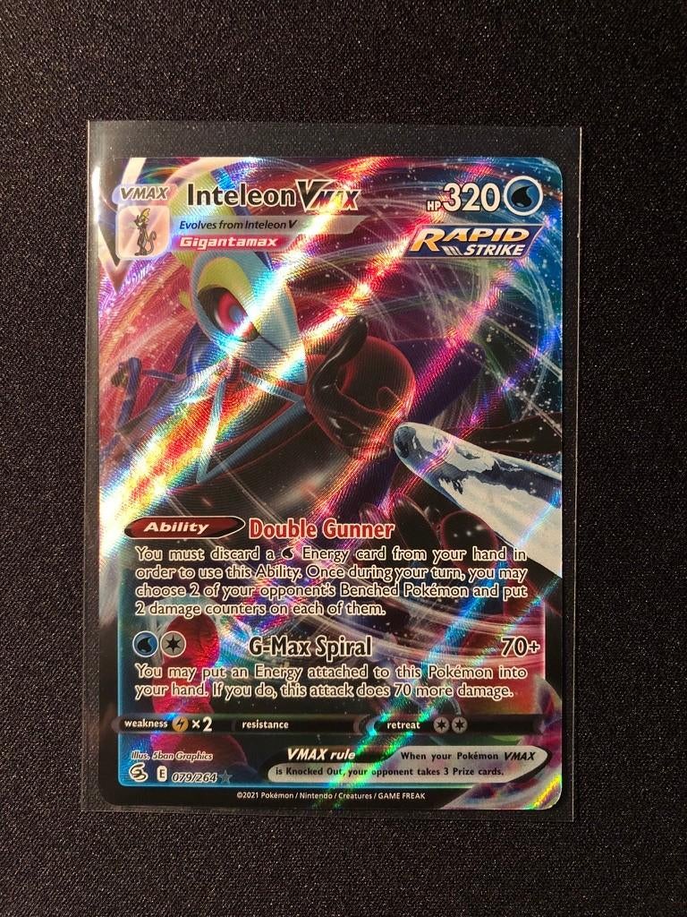 Inteleon vmax fusion strike, Hobby en Vrije tijd, Verzamelkaartspellen | Pokémon, Ophalen of Verzenden, Zo goed als nieuw, Losse kaart