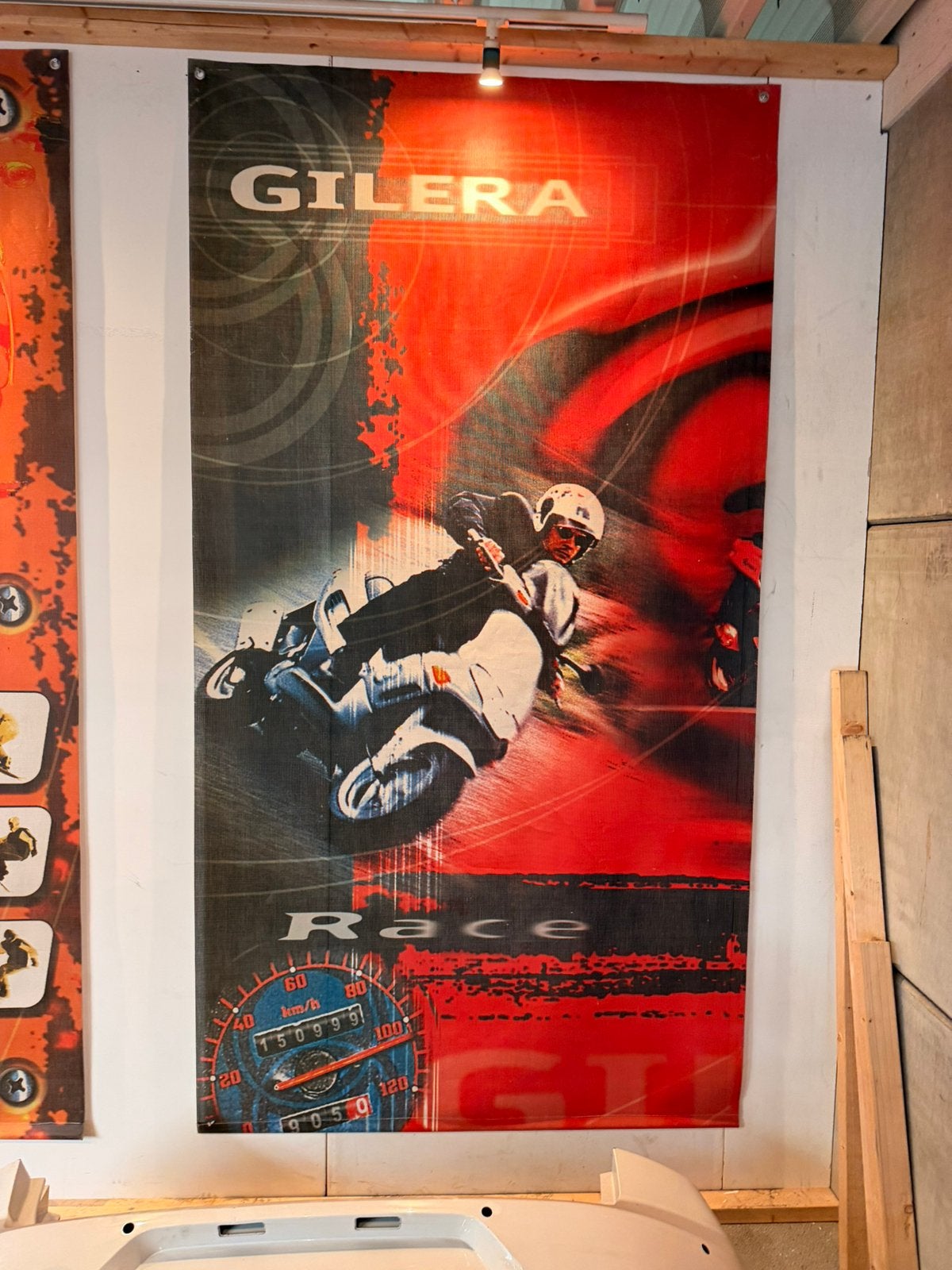 Gilera runner 180, stalker reclame set posters., Ophalen, Reclamebord