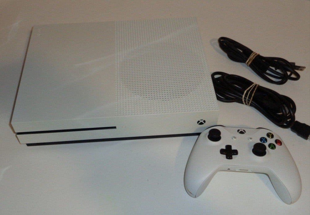 Xbox One S 1TB + Controller – Wit – Compleet, Spelcomputers en Games, Ophalen of Verzenden, Zo goed als nieuw, 1 TB, Met 1 controller