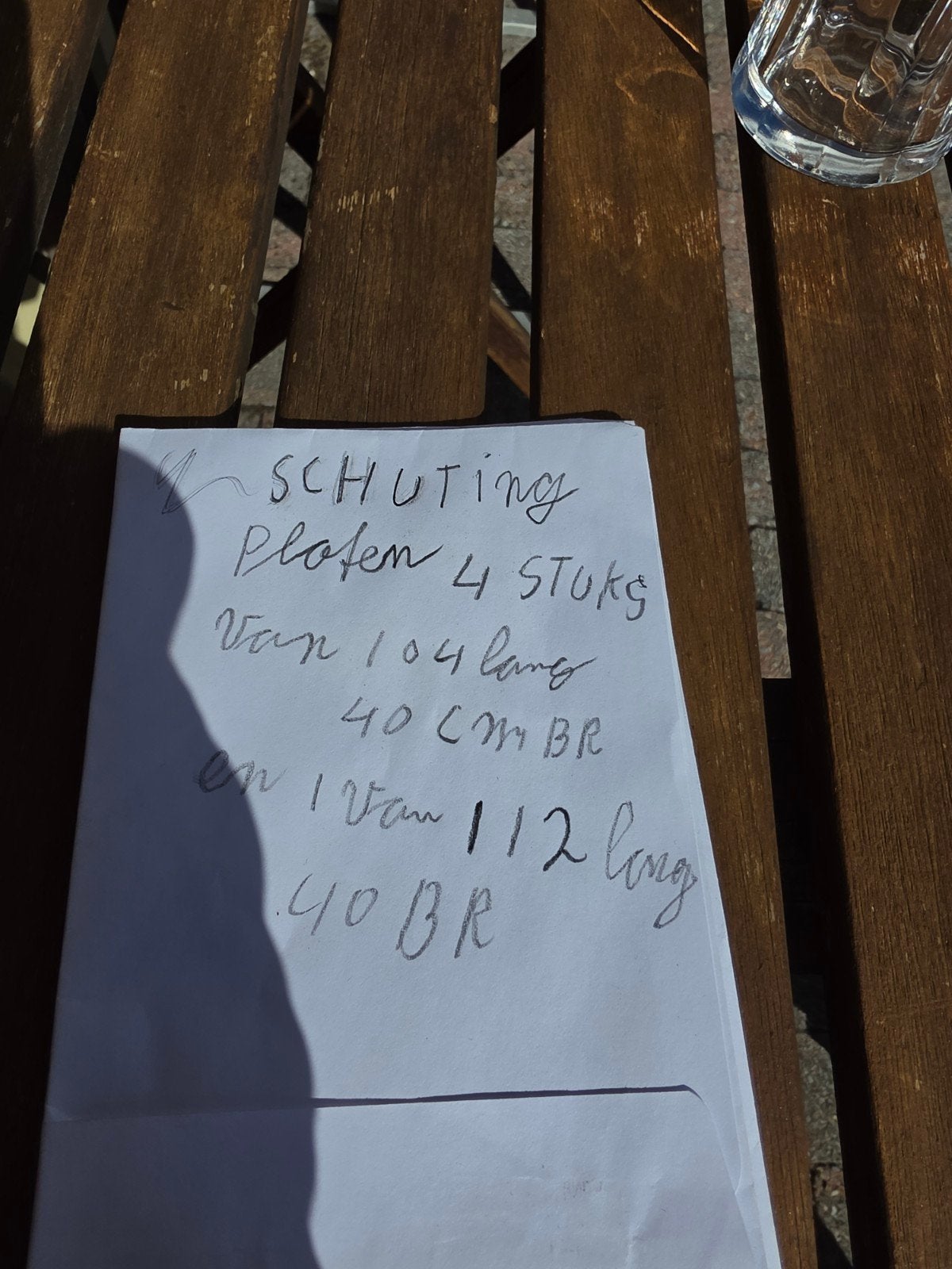 Schuttingplaten - 4x 104cm, 1x 112cm lang, 40cm breed, Tuin en Terras, Ophalen, Overige materialen, Gebruikt, Minder dan 3 meter