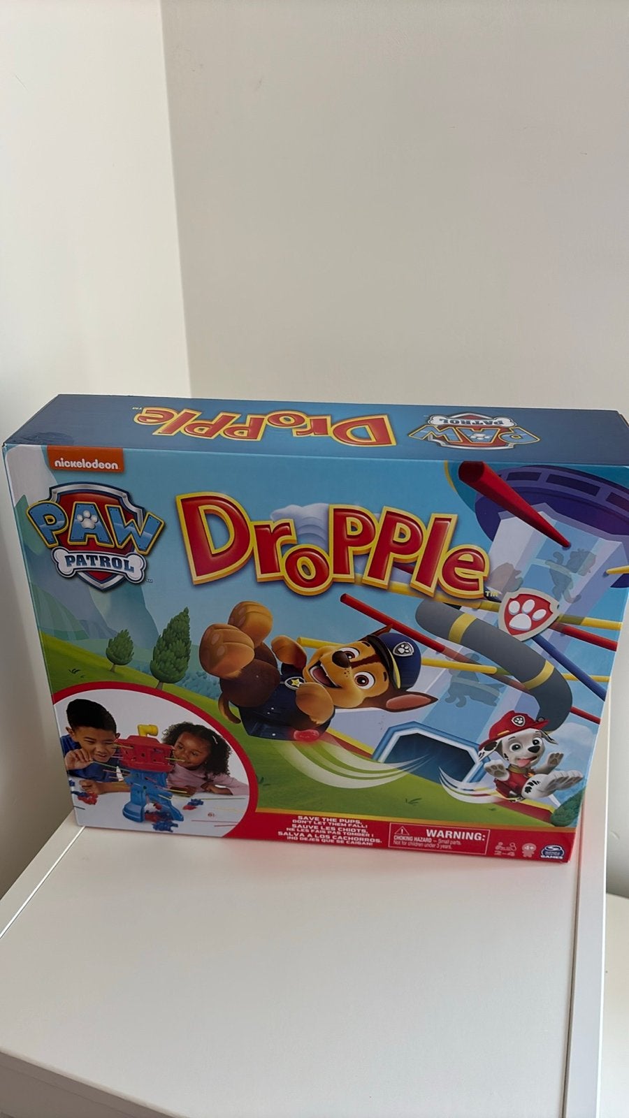 Paw Patrol Dropple Spel - Nickelodeon Bordspel, Drie of vier spelers, Ophalen, Zo goed als nieuw
