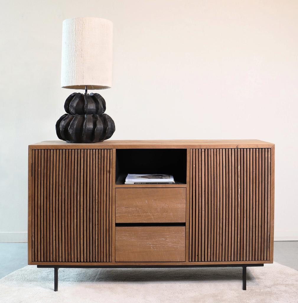 Raw Materials Rhythm dressoir | Van €1189, nu, Raw Materials, Teakhout, Nieuw, Ophalen of Verzenden