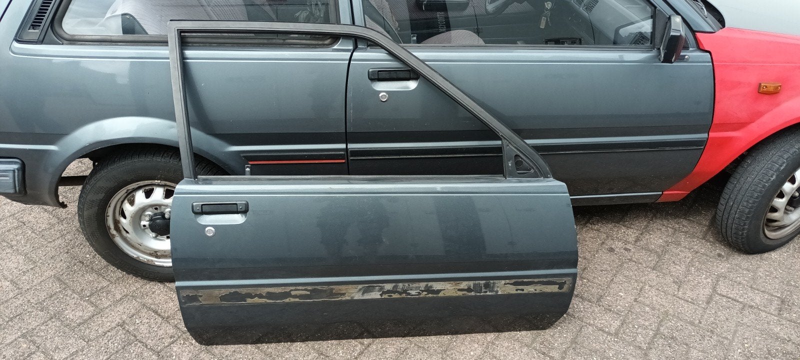 toyota starlet P7 deur rechts, Auto-onderdelen, Ophalen, Voor, Toyota, Deur