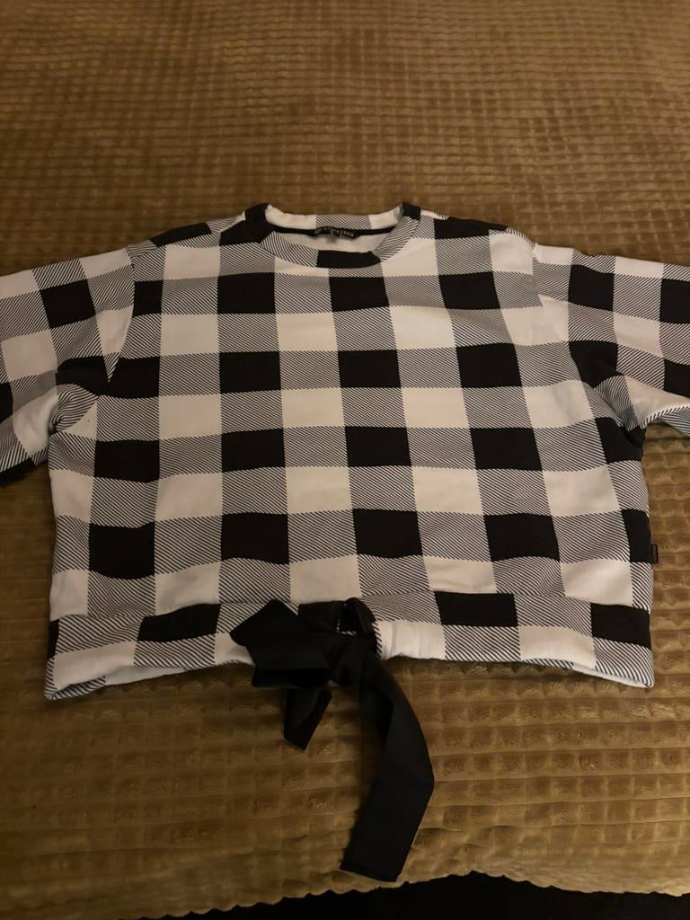 Goldbergh sweater zwart wit met lint maat M, Ophalen of Verzenden, Zo goed als nieuw, Maat 38/40 (M), Wit