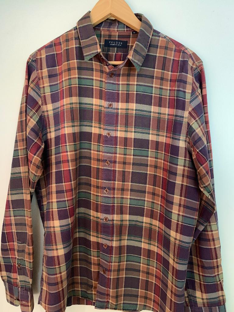 Heren shirt / overhemd, Bruin, Verzenden, Halswijdte 39/40 (M), Zo goed als nieuw
