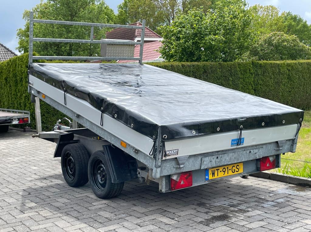 Hapert 3-zijdige kipper aanhanger 305x185cm 2000KG rijplaten, Ophalen