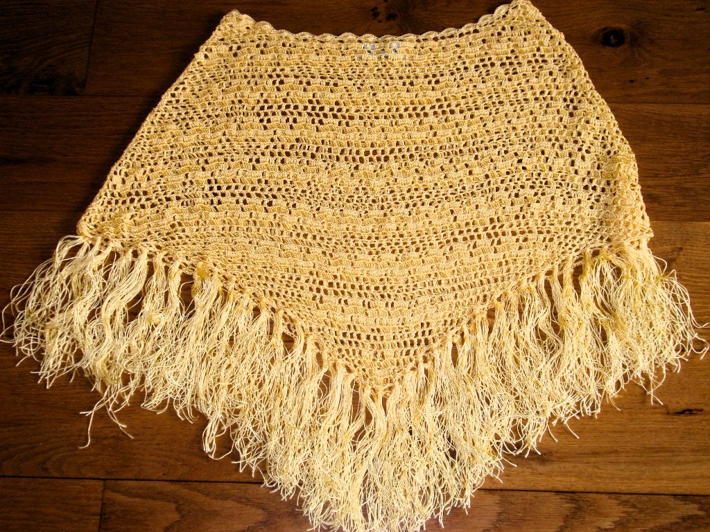 Poncho Laura Scott, Maat 38/40 (M), Geel, Ophalen of Verzenden, Zo goed als nieuw