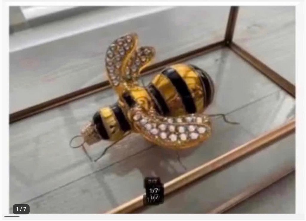 Glazen goudkleurig Vitrine kastje mooie glazen BIJ, Ophalen of Verzenden