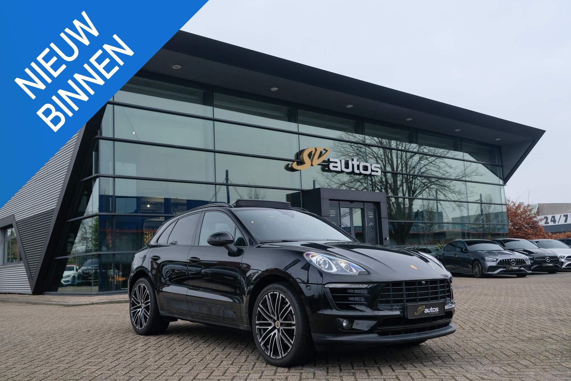 Porsche Macan 2.0 T 252pk Panoramadak Luchtvering 18-weg Ada, Auto's, Automaat, Gebruikt, Bi-Xenon koplampen, Zwart