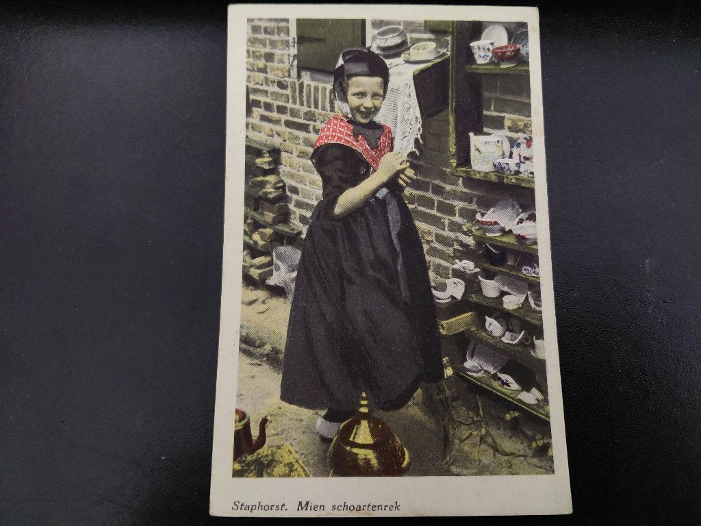 Staphorst, Mien schoartenrek, Klederdracht, jaren '30., Verzamelen, Verzenden, 1920 tot 1940, Ongelopen, Klederdracht