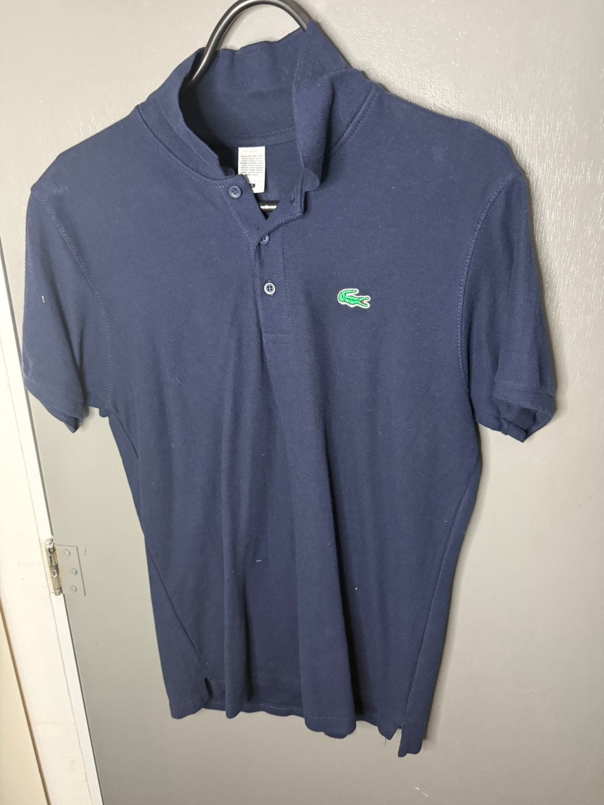 Lacoste Polo, Kleding | Heren, Ophalen of Verzenden, Zo goed als nieuw, Maat 46 (S) of kleiner, Blauw