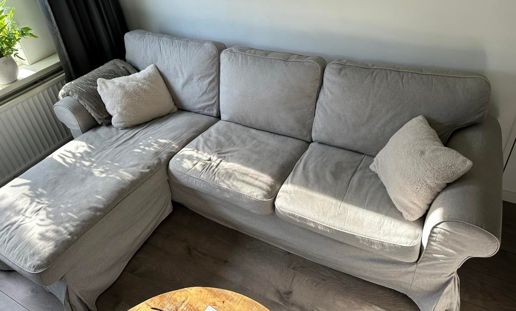 GRATIS  3 zits met chaise longue en 2 zits bank ektorp ikea, Ophalen, Gebruikt, 75 tot 100 cm
