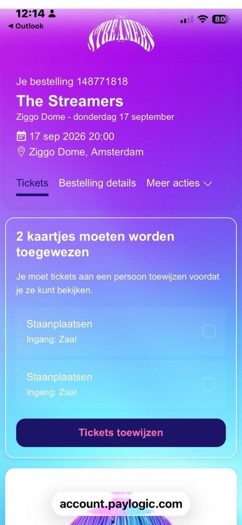 Kaarten The Streamers donderdag 17 september, Twee personen, September, Overige typen