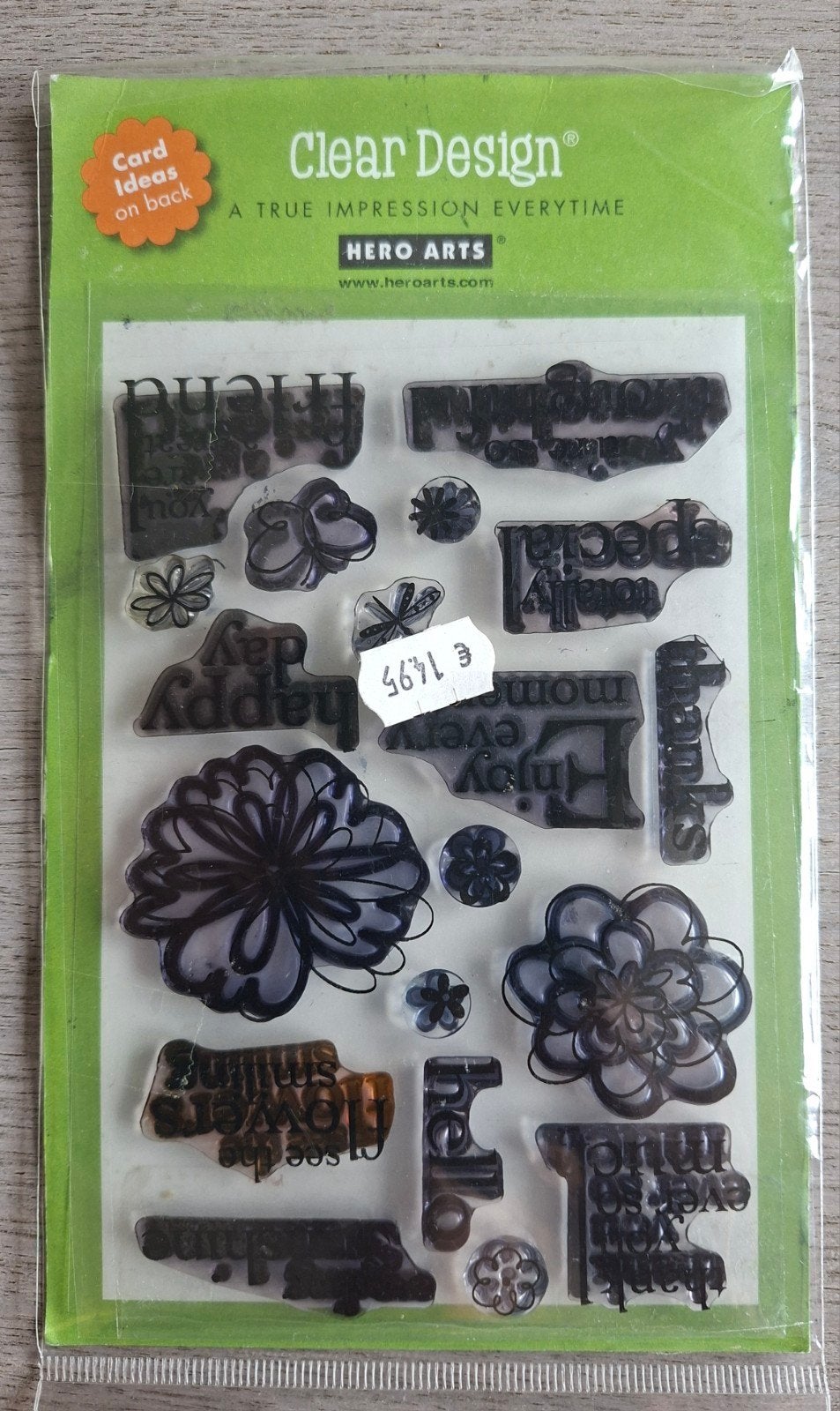 Clear Design Stempels - Hero Arts - Thoughtful Messages, Hobby en Vrije tijd, Ophalen of Verzenden, Gebruikt, Clearstamp