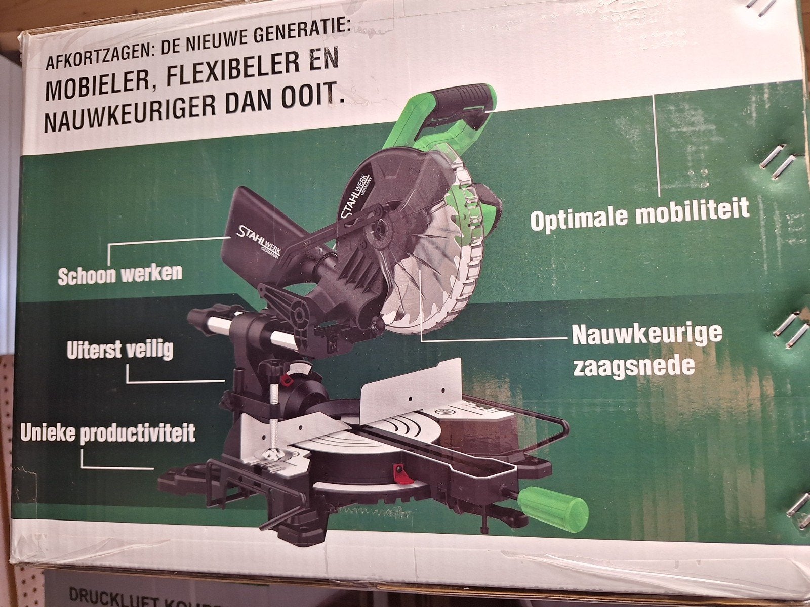 Te koop nieuwe afkortzaag Stalh Werk, Doe-het-zelf en Verbouw, Gereedschap | Zaagmachines, 70 mm of meer, Nieuw, Ophalen of Verzenden