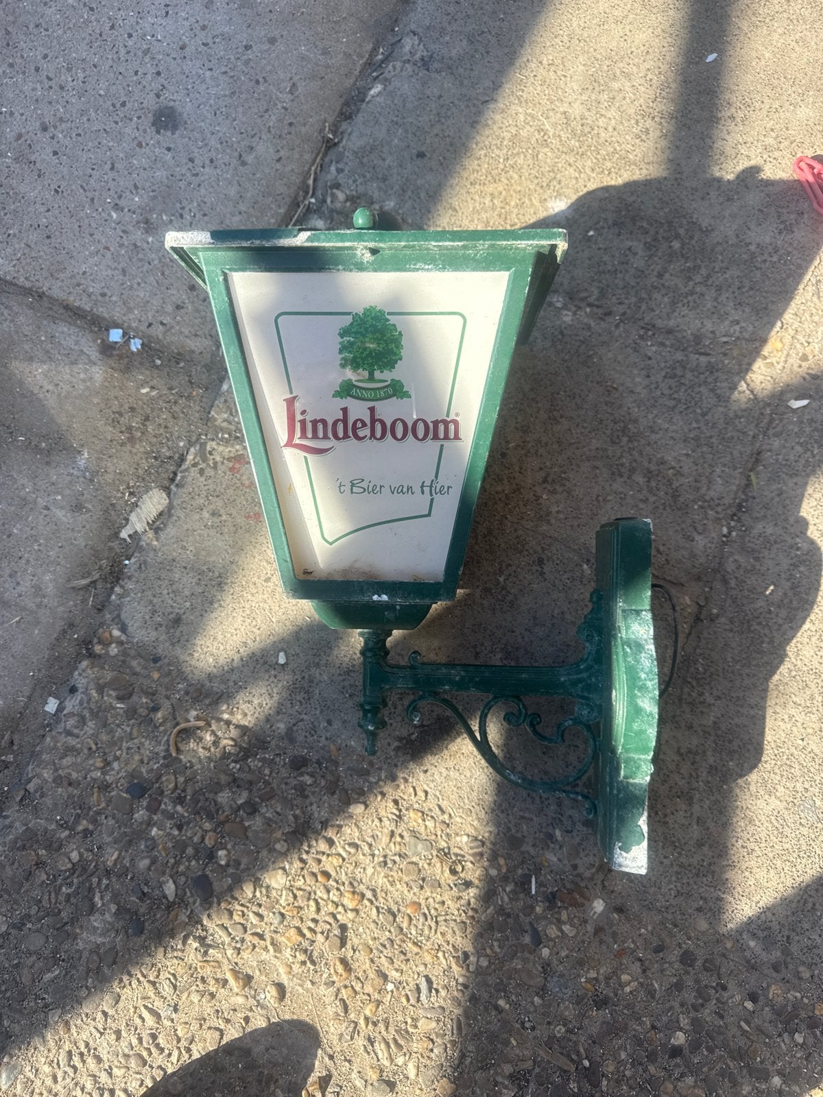 Vintage Lindeboom Bier Reclame Lamp - Wandmodel, Ophalen