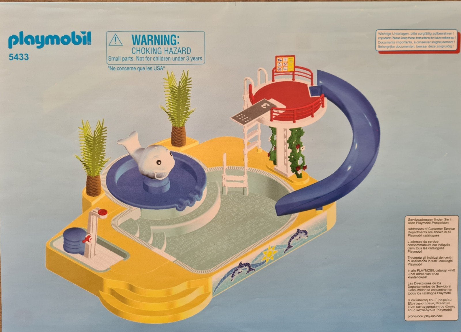 Playmobil 5433 summer fun, zwembad, Ophalen of Verzenden, Gebruikt, Handmatig, Overige merken