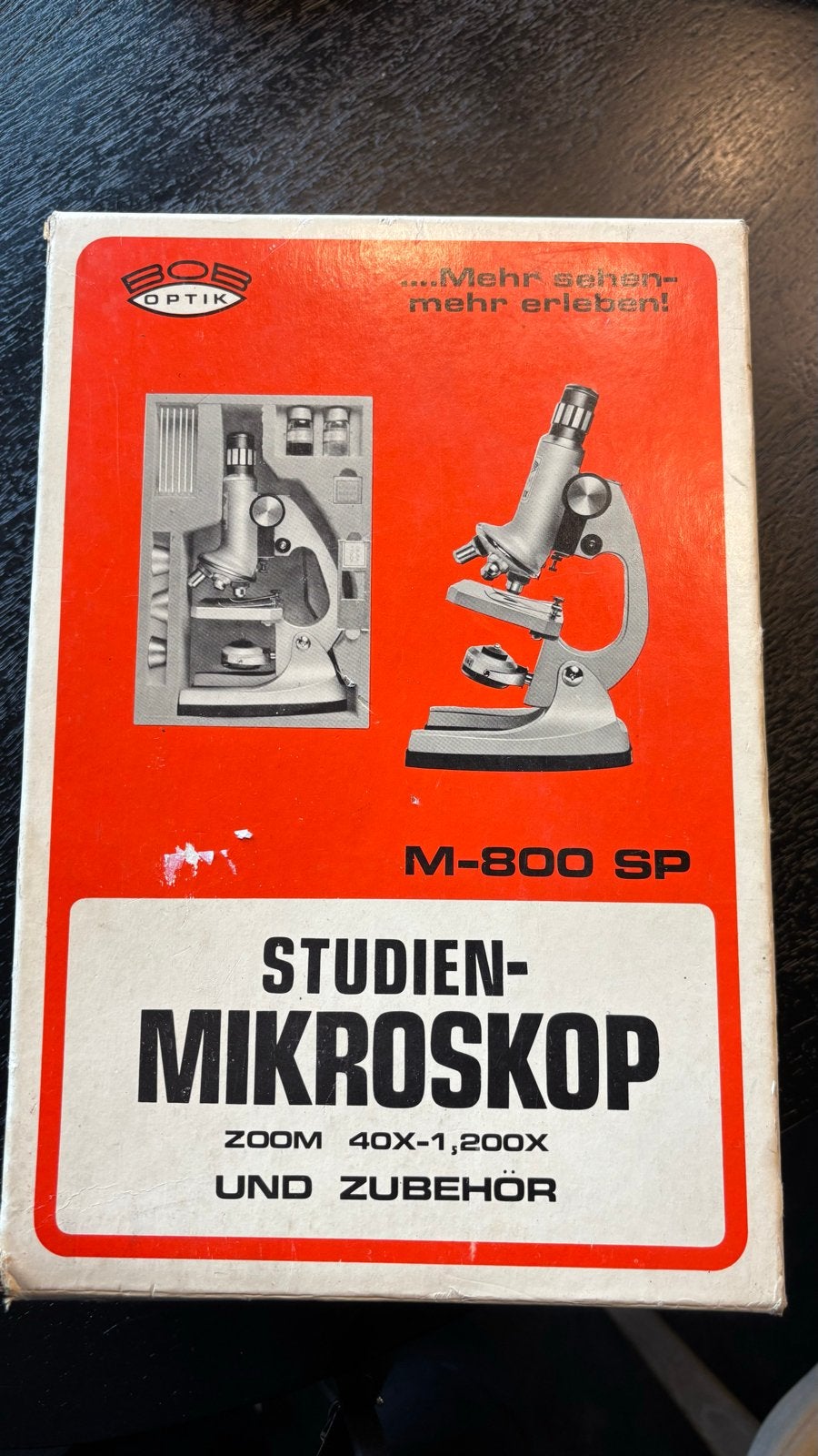 Vintage BOB Optik M-800 SP Studien-Mikroskop 40x-1200x, Ophalen of Verzenden, Gebruikt, 1000x of meer, Biologische microscoop