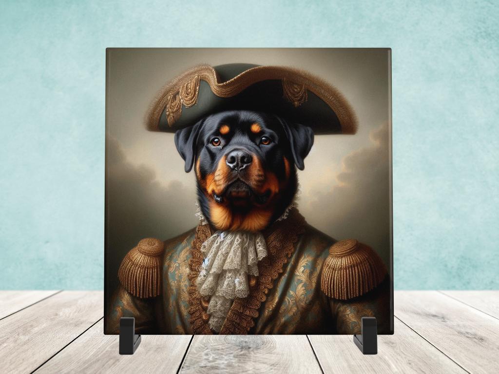 Barok Stijl - Rottweiler tegel, Verzenden, Nieuw
