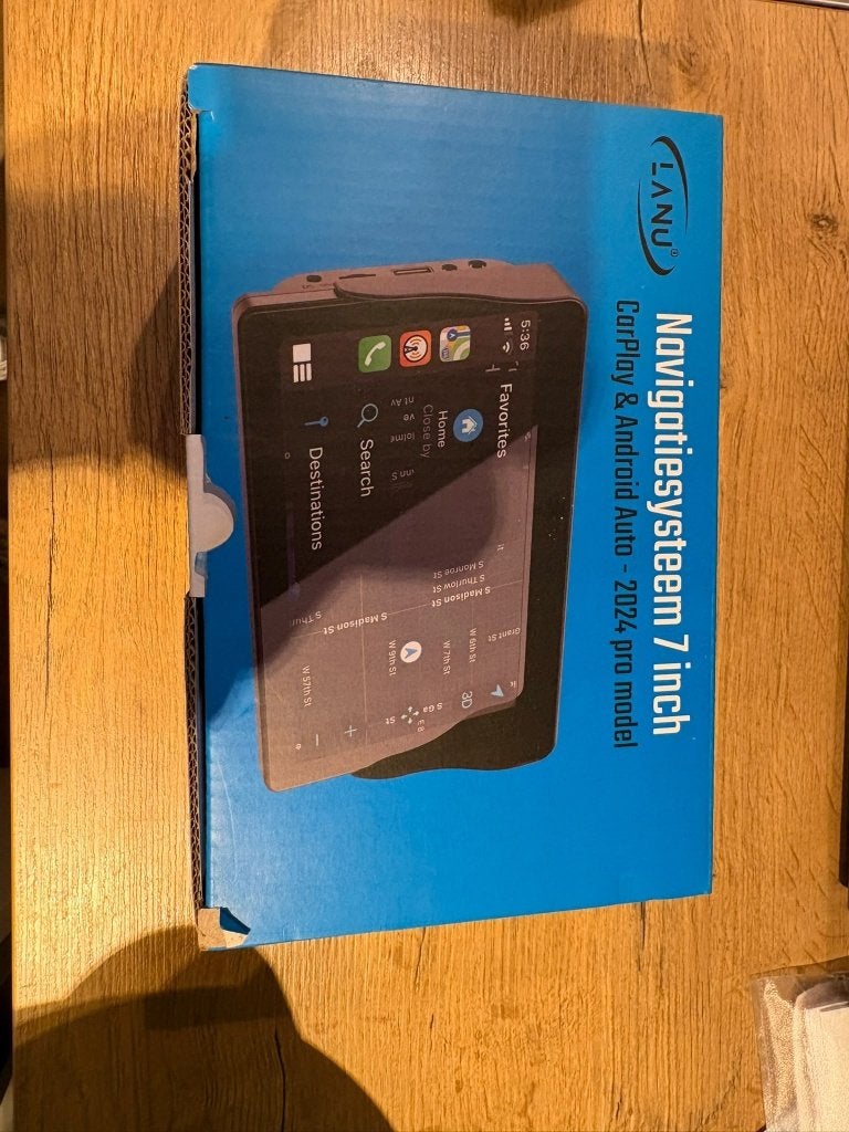 lanu navigatiesysteem 7 inch carplay en android auto, Auto diversen, Ophalen, Zo goed als nieuw