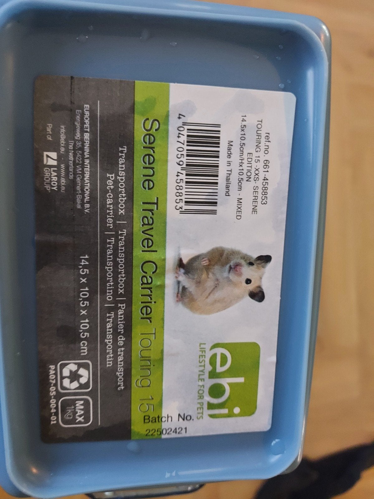 Knaagdieren vervoer mandje nieuw, Ophalen of Verzenden, Nieuw, Minder dan 75 cm, Minder dan 60 cm