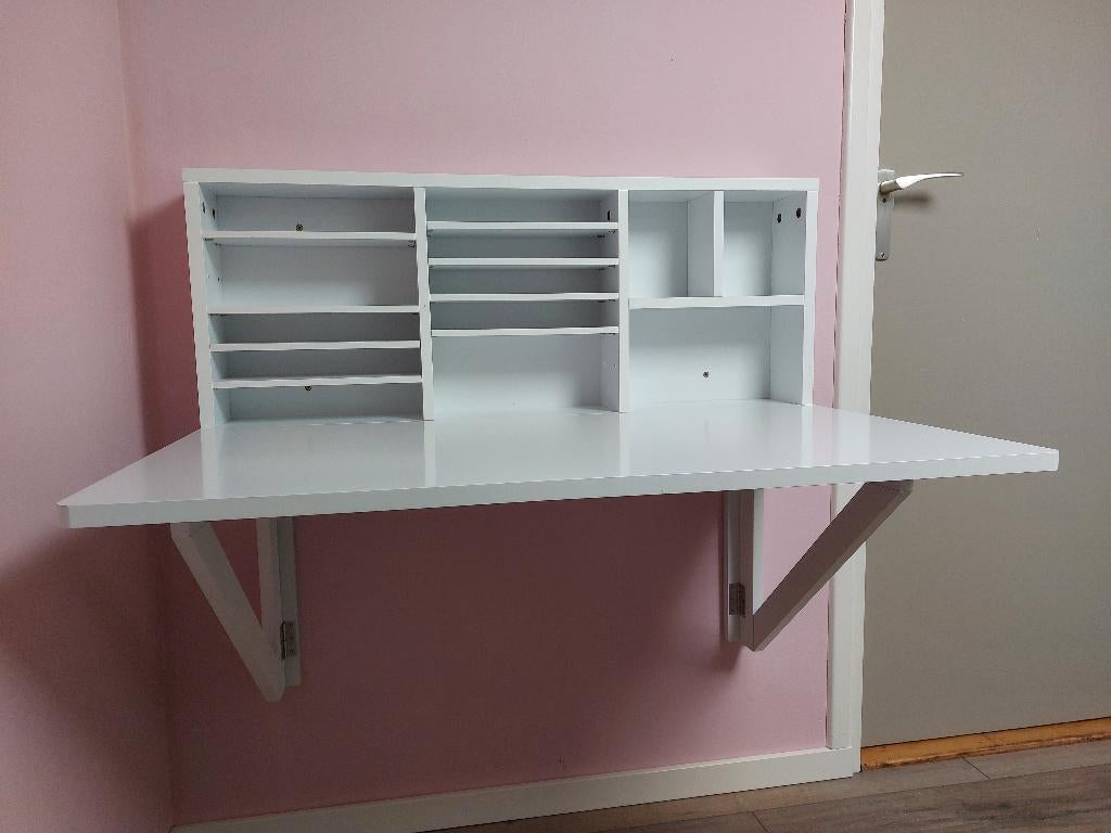 wit wandbureau voor kinderen, Ophalen, Demontabel, Hout, Kinderbureau