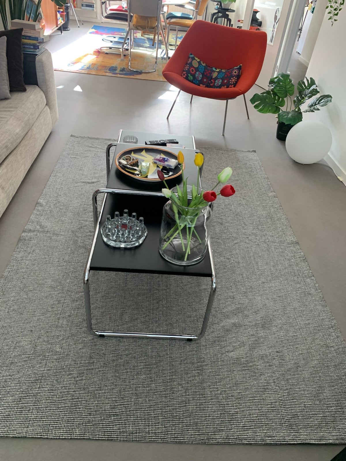 IKEA Vloerkleed Tiphede 150x220 Zwart Grijs - Nieuw, Zwart, 150 tot 200 cm, Ophalen of Verzenden, Rechthoekig