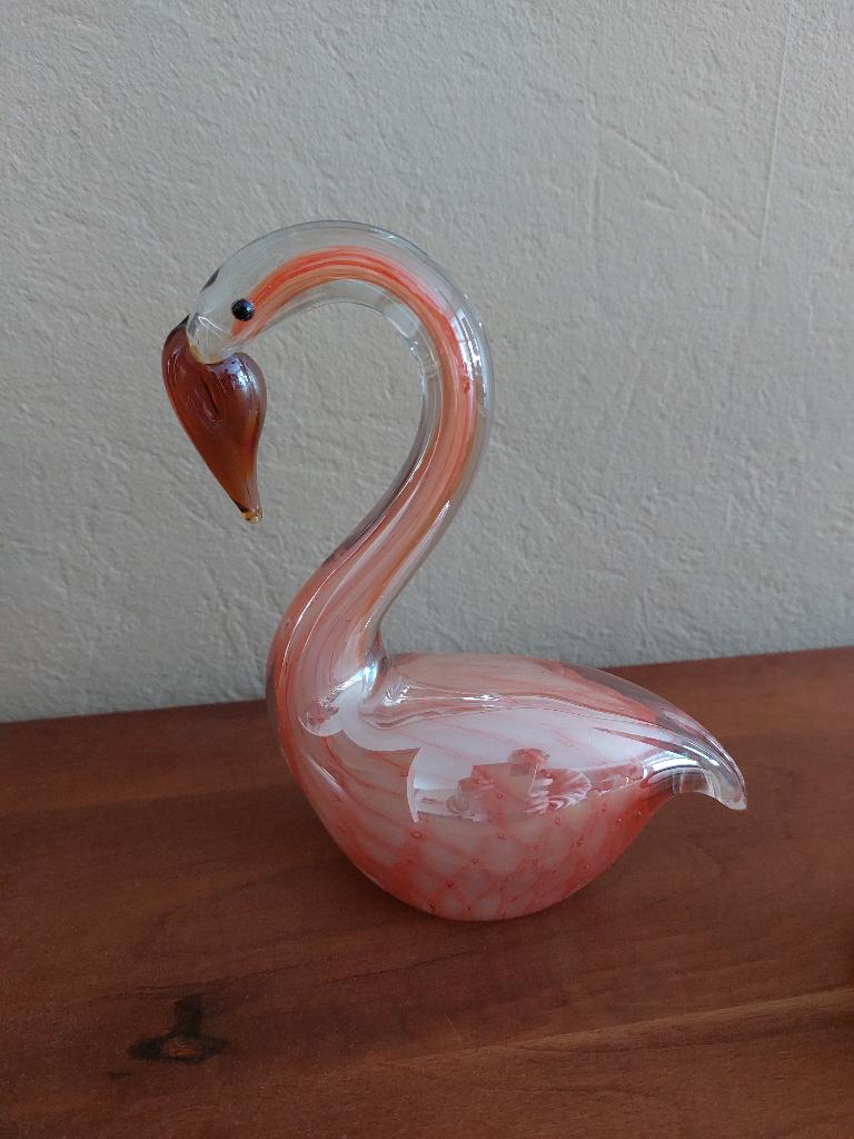 Glazen Flamingo beeldje, 17 cm hoog, nieuw, Ophalen of Verzenden, Nieuw, Glas