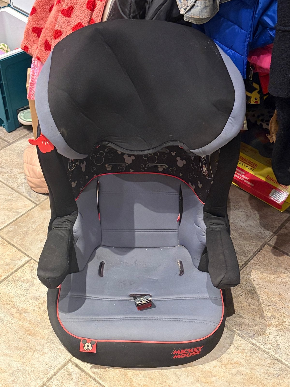 Mickey Mouse Autostoel, 15 t/m 36 kg, Zijbescherming, Ophalen, Overige merken